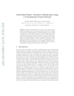 Multi-label Object Attribute Classification using a Convolutional Neural
  Network