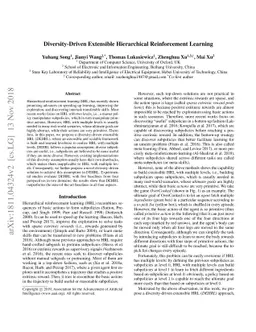 Diversity-Driven Extensible Hierarchical Reinforcement Learning