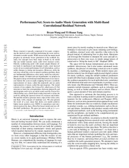 PerformanceNet: Score-to-Audio Music Generation with Multi-Band
  Convolutional Residual Network