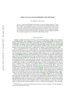 When Locally Linear Embedding Hits Boundary