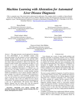 Machine Learning with Abstention for Automated Liver Disease Diagnosis
