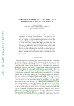 Unifying Gaussian LWF and AMP Chain Graphs to Model Interference