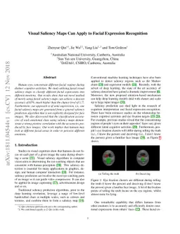 Visual Saliency Maps Can Apply to Facial Expression Recognition
