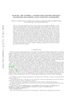 Learning The Invisible: A Hybrid Deep Learning-Shearlet Framework for
  Limited Angle Computed Tomography