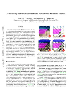 Scene Parsing via Dense Recurrent Neural Networks with Attentional
  Selection