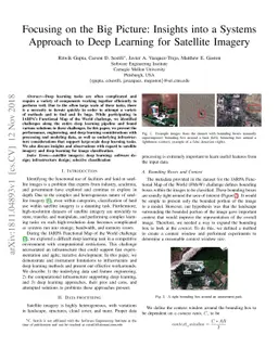 Focusing on the Big Picture: Insights into a Systems Approach to Deep
  Learning for Satellite Imagery