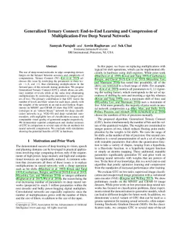 Generalized Ternary Connect: End-to-End Learning and Compression of
  Multiplication-Free Deep Neural Networks