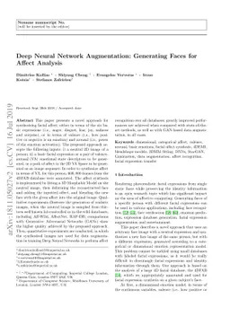 Deep Neural Network Augmentation: Generating Faces for Affect Analysis