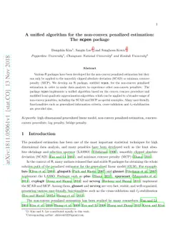 A unified algorithm for the non-convex penalized estimation: The ncpen
  package