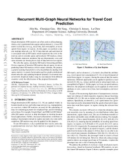 Recurrent Multi-Graph Neural Networks for Travel Cost Prediction