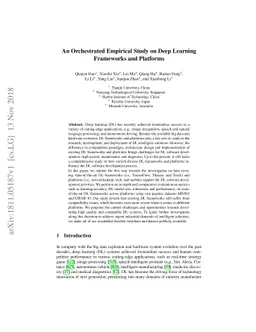 An Orchestrated Empirical Study on Deep Learning Frameworks and
  Platforms