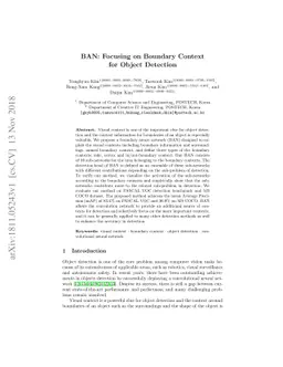BAN: Focusing on Boundary Context for Object Detection
