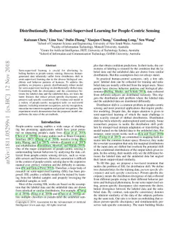 Distributionally Robust Semi-Supervised Learning for People-Centric
  Sensing