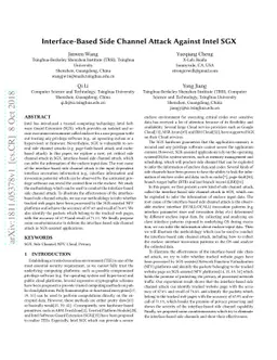 Interface-Based Side Channel Attack Against Intel SGX