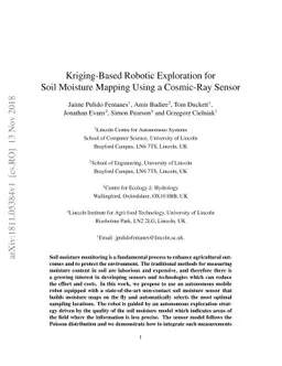 Kriging-Based Robotic Exploration for Soil Moisture Mapping Using a
  Cosmic-Ray Sensor