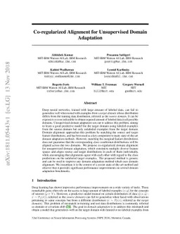 Co-regularized Alignment for Unsupervised Domain Adaptation