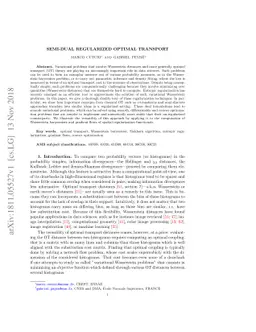 Semi-dual Regularized Optimal Transport