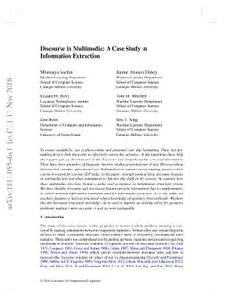 Discourse in Multimedia: A Case Study in Information Extraction