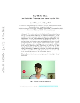 Say Hi to Eliza. An Embodied Conversational Agent on the Web