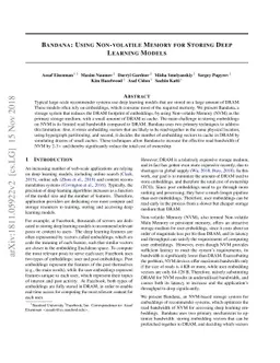 Bandana: Using Non-volatile Memory for Storing Deep Learning Models