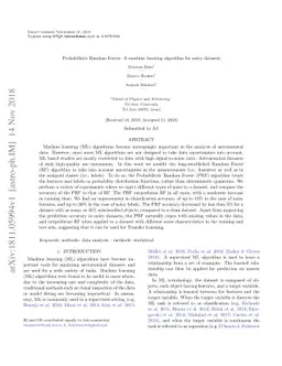 Probabilistic Random Forest: A machine learning algorithm for noisy
  datasets