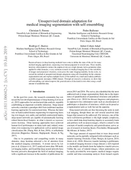 Unsupervised domain adaptation for medical imaging segmentation with
  self-ensembling
