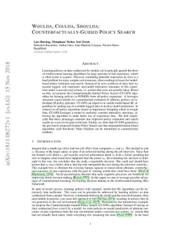 Woulda, Coulda, Shoulda: Counterfactually-Guided Policy Search