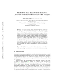 ShuffleDet: Real-Time Vehicle Detection Network in On-board Embedded UAV
  Imagery