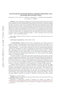 Multivariate Spatiotemporal Hawkes Processes and Network Reconstruction