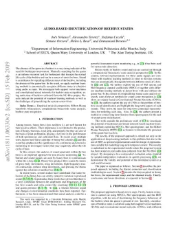 Audio-based identification of beehive states