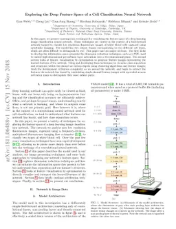 Exploring the Deep Feature Space of a Cell Classification Neural Network