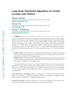 Large-Scale Distributed Algorithms for Facility Location with Outliers