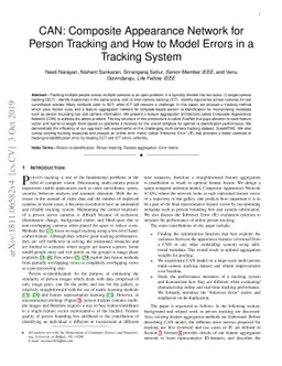 CAN: Composite Appearance Network for Person Tracking and How to Model
  Errors in a Tracking System