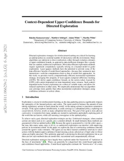 Context-Dependent Upper-Confidence Bounds for Directed Exploration