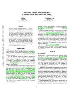 Generating Albums with SampleRNN to Imitate Metal, Rock, and Punk Bands