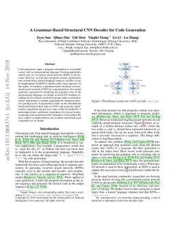 A Grammar-Based Structural CNN Decoder for Code Generation