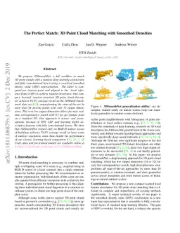 The Perfect Match: 3D Point Cloud Matching with Smoothed Densities