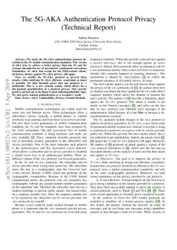 The 5G-AKA Authentication Protocol Privacy