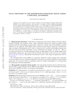 Exact Recovery in the Hypergraph Stochastic Block Model: a Spectral
  Algorithm