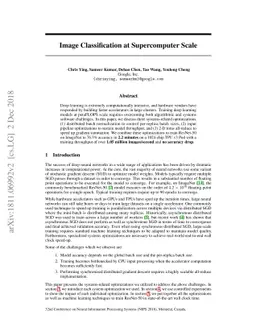 Image Classification at Supercomputer Scale