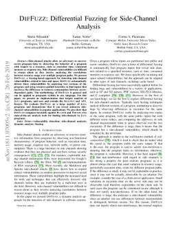 DifFuzz: Differential Fuzzing for Side-Channel Analysis