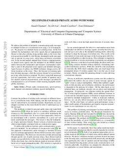 Multipath-enabled private audio with noise