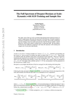 The Full Spectrum of Deepnet Hessians at Scale: Dynamics with SGD
  Training and Sample Size