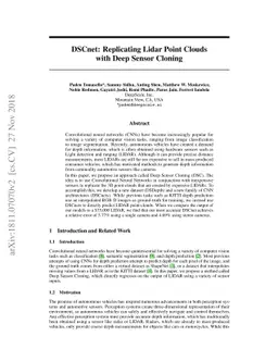 DSCnet: Replicating Lidar Point Clouds with Deep Sensor Cloning