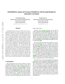 PydMobileNet: Improved Version of MobileNets with Pyramid Depthwise
  Separable Convolution