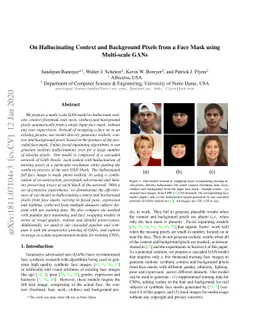 On Hallucinating Context and Background Pixels from a Face Mask using
  Multi-scale GANs