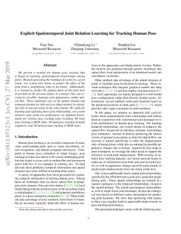 Explicit Spatiotemporal Joint Relation Learning for Tracking Human Pose