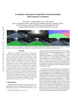 GroundNet: Monocular Ground Plane Normal Estimation with Geometric
  Consistency