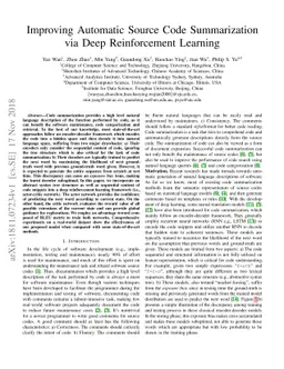Improving Automatic Source Code Summarization via Deep Reinforcement
  Learning