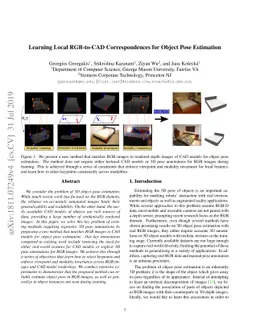 Learning Local RGB-to-CAD Correspondences for Object Pose Estimation